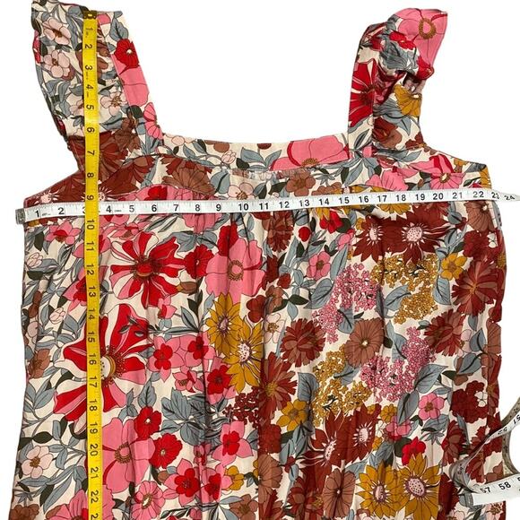 1X Fall Maxi Dress Plus Size Long Sienna Sunset Boho Dress Fall Cottage Floral - Picture 11 of 16